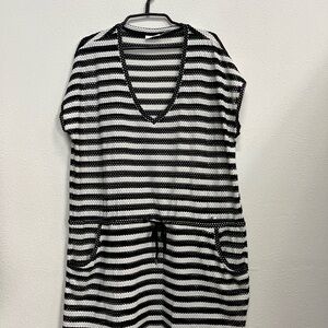 Calvin Klein Black and White Mesh Swimwear